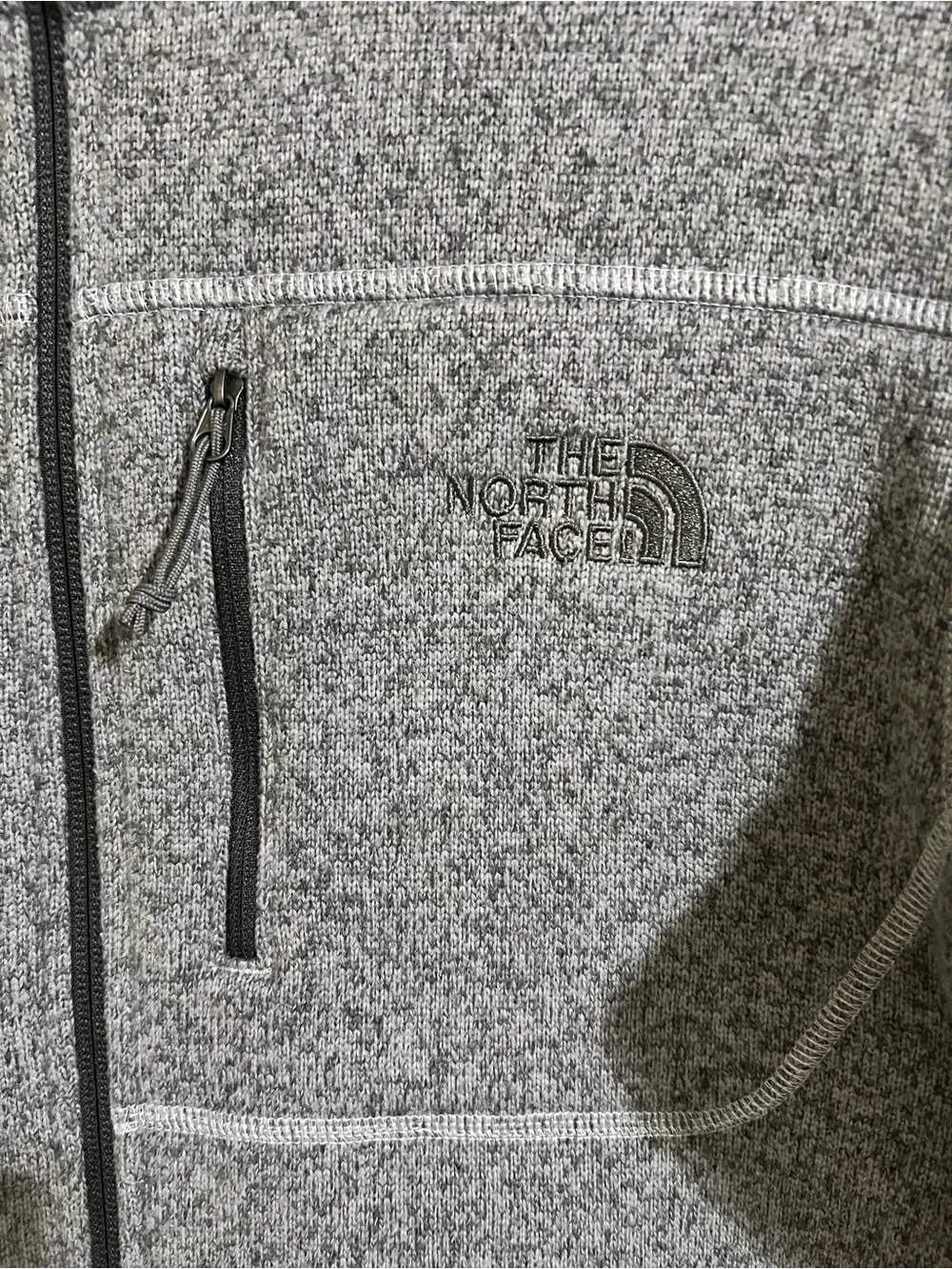 The North Face Men’s Full-Zip Sweater Jacket - Light Heather Gray